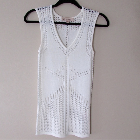 Like New! Philosophy White Top! - Picture 1 of 3